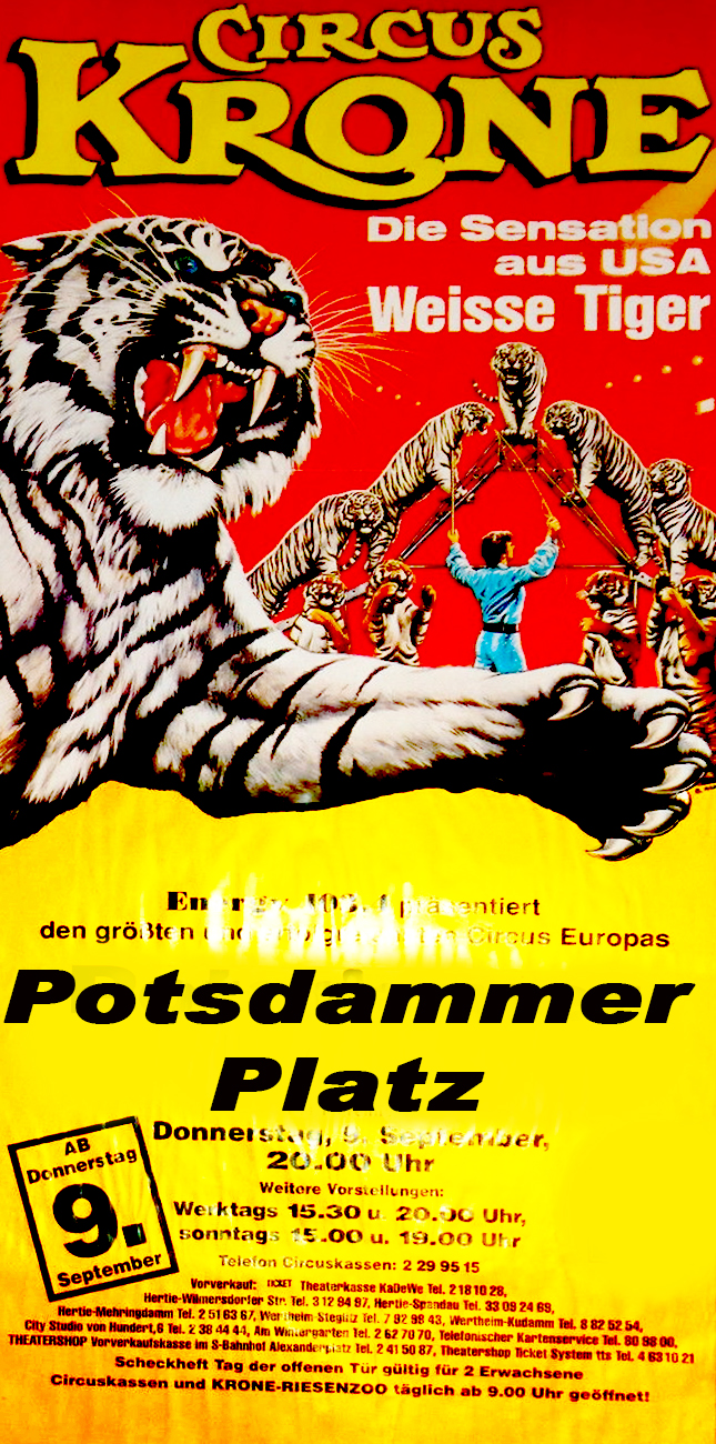 Zirkus-Plakat 1982 (original) "Cirkus Krone" 62  x 30cm